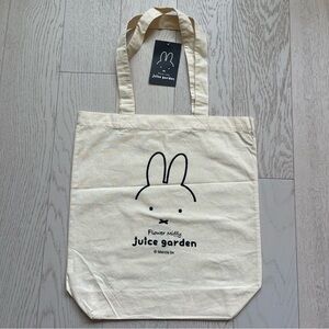 Flower Miffy by Dick Bruna Cotton Lightweight Gauze Tote Bag Handbag Purse BNWT